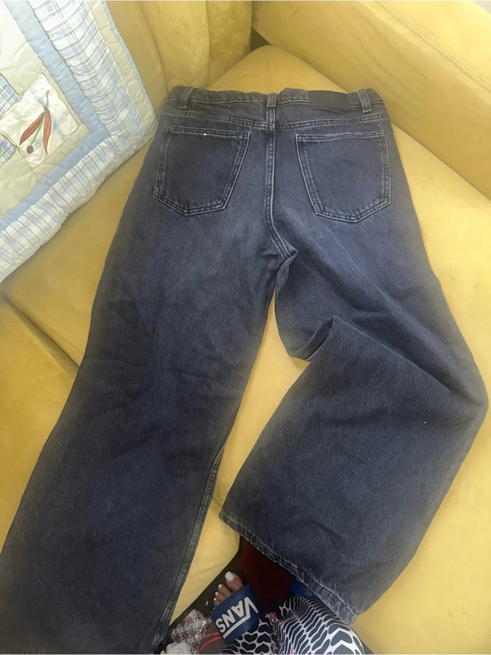 Zara Kids Black Wide-Leg Jeans
